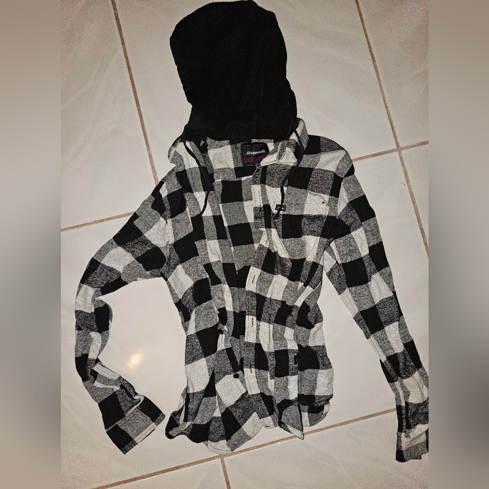 Aeropostale Monochrome Checkered Shirt